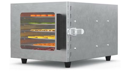 Food Dehydrator, Stainless Steel, 6 Trays, Touch Panel, 42-Hr Timer, for Jerky, Fruits, Vegetables, Nuts