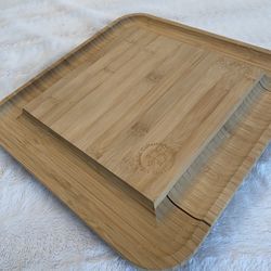 Bambusi Collection Cheeseboard With Sliding Draw And Cheese Cutters 