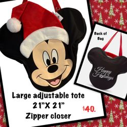 Disney Mickey Mouse Holiday Tote Bag