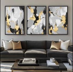 Large Framed Abstract Wall Art
