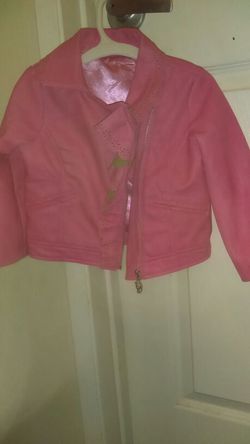 Guess pink leather jacket