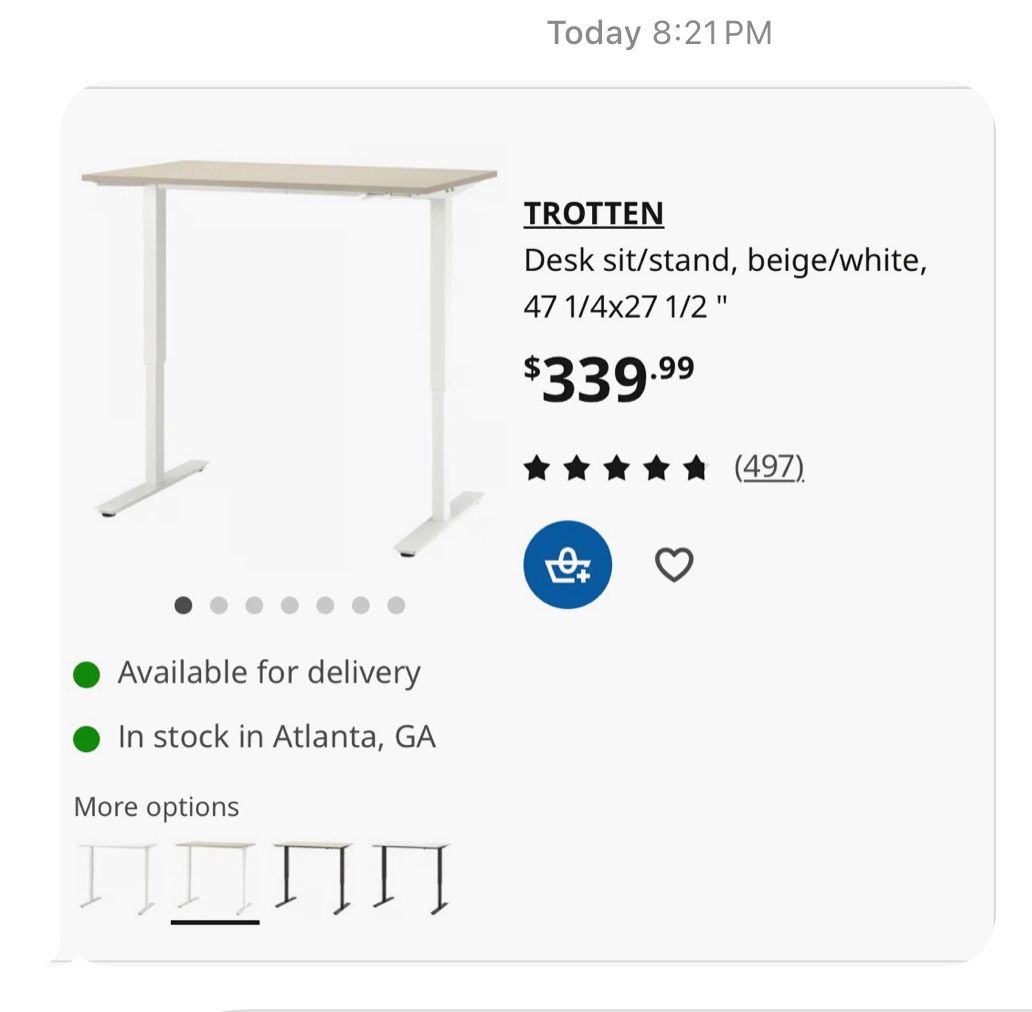 Desk Sit /stand - (manual)