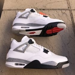New Nike Air Jordan 4 Retro White Cement Men’s 11.5 12