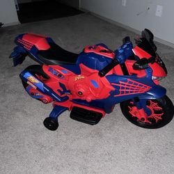 6V Spiderman Motorcycle For Kids Ages 3+