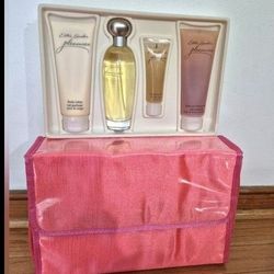 Estee Lauder Pleasures Set Eau De Parfum Spray, Silk, Body Creme, Shower Gel 4pc