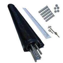 New 4 ft. x 12 ft. Outdoor Black In Ground Pool Fence With Section Kit, Removable Mesh Barrier