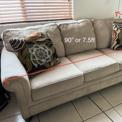 3 Piece Set Couch Sofa + Pillows Bundle 