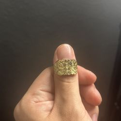 10k Gold Nugget Ring 