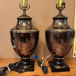 Pair Of 2 Vintage Table Lamps