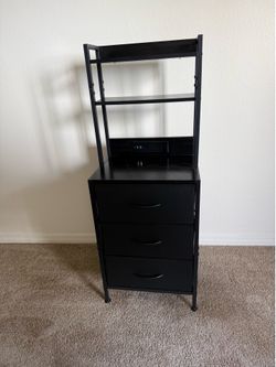 3 drawer night stand with charging station