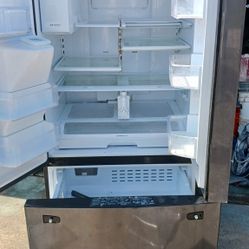 3-door Refrigerator Freezer In The Bottle Needs Cleaning Everything Works Excellent