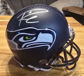 RUSSELL WILSON SIGNED MINI HELMET!