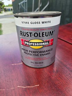 Rust-Oleum Professional Gloss White Enamel Paint 1 Qt