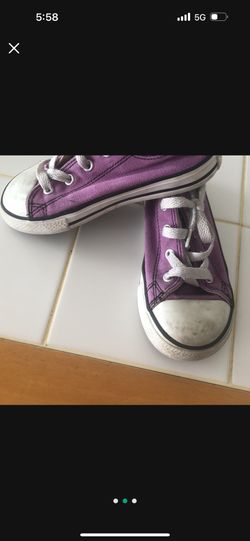 Size 10 Purple Converse All Star Kid