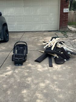 Baby car seat and king bed frame