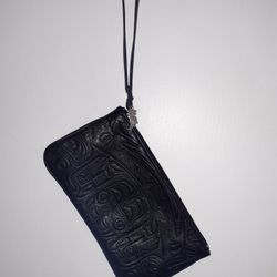 Black Leather Clutch