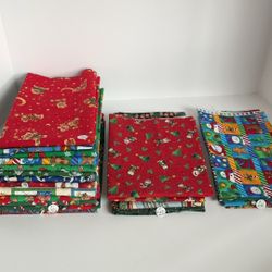 $48. Fabric Lot Sale/ Bulk Sale Christmas Cotton 16 Yds Children’s Prints New Fabric Assorted Cotton, Quilting Cotton