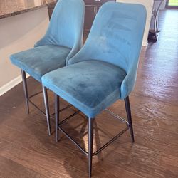 Blue counter Height Stools