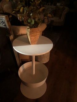 Cute table with faux plant decor