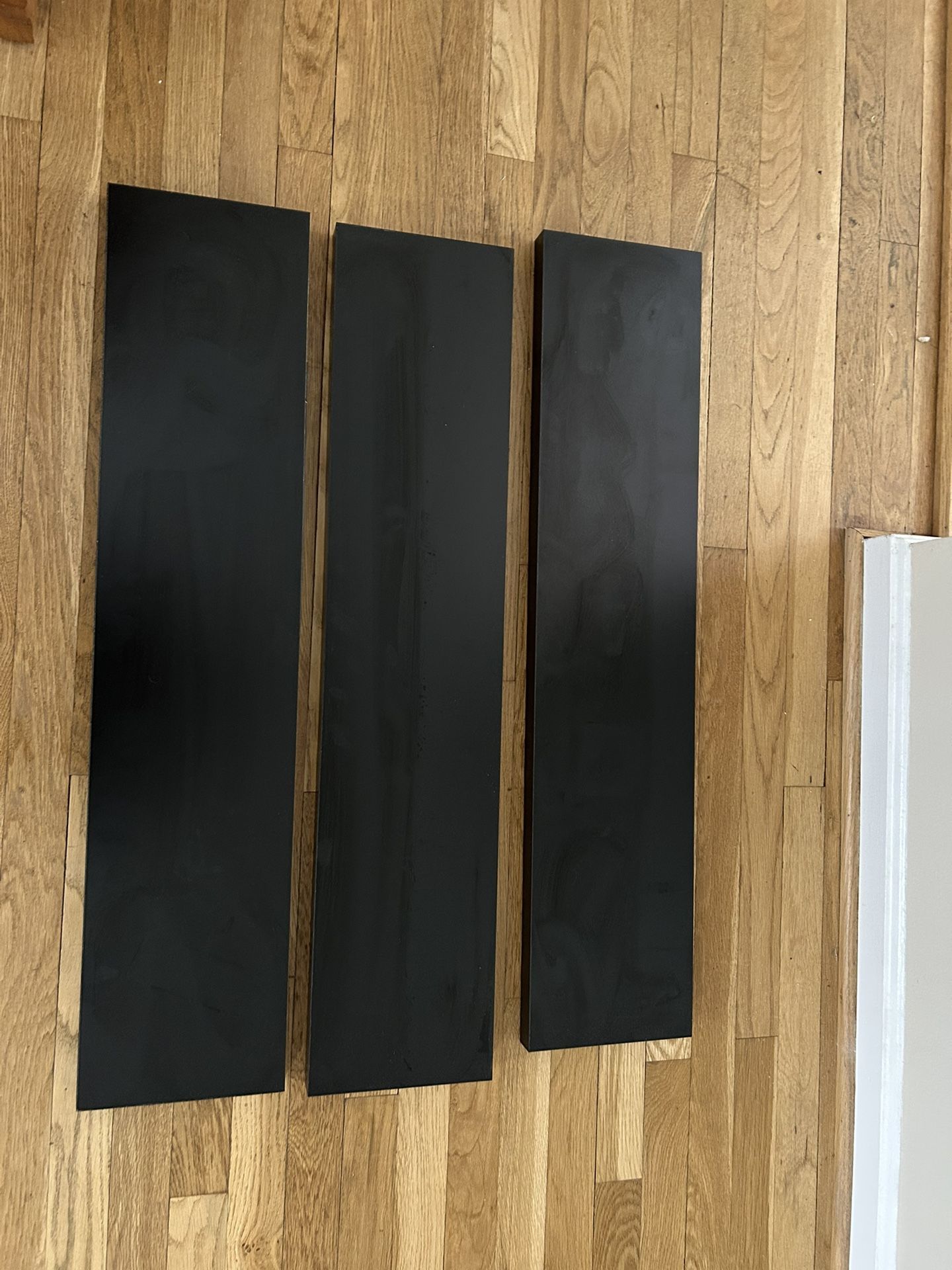 3 Black Floating Shelves