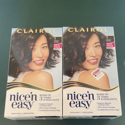 Clairol Nice’n  Easy Hair Dye 3 Brown Black 2 For $13
