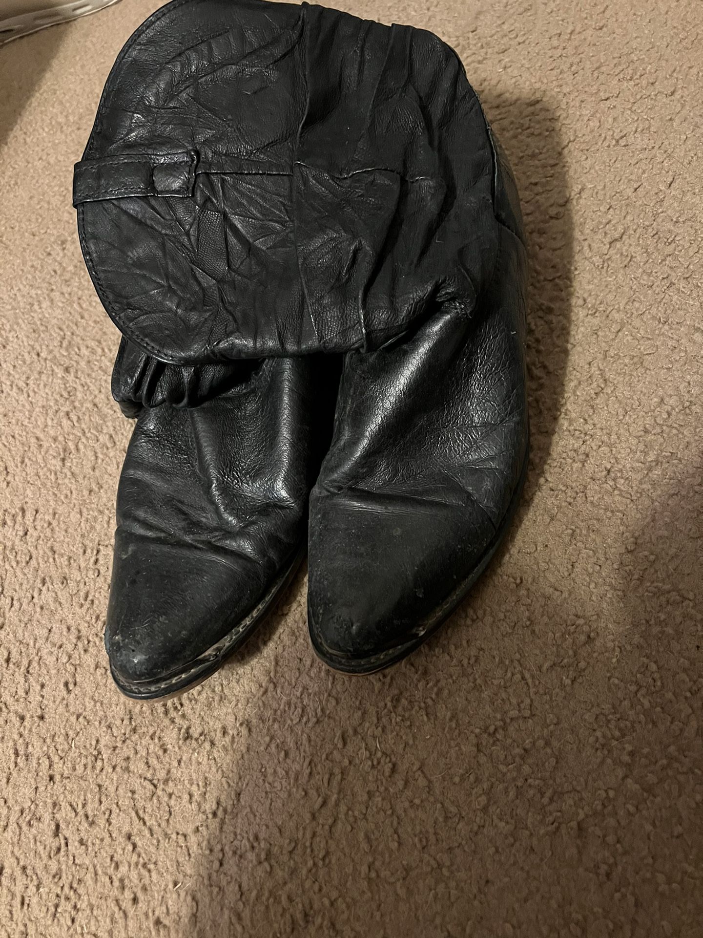 Mens Dingo Black Leather Boots