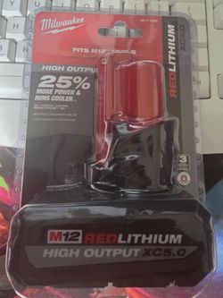 ​Milwaukee M12 REDLITHIUM HIGH OUTPUT XC5.0 Battery (New/Sealed)