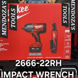 Milwaukee Impact Wrench 1/2in M18 W/Ratchet 3/8in Kit M12 
