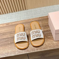 The latest slippers from miu miu