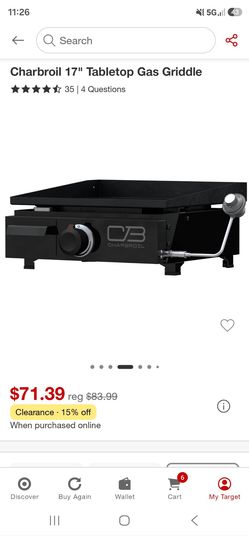 Charbroil tabletop gas grill griddle