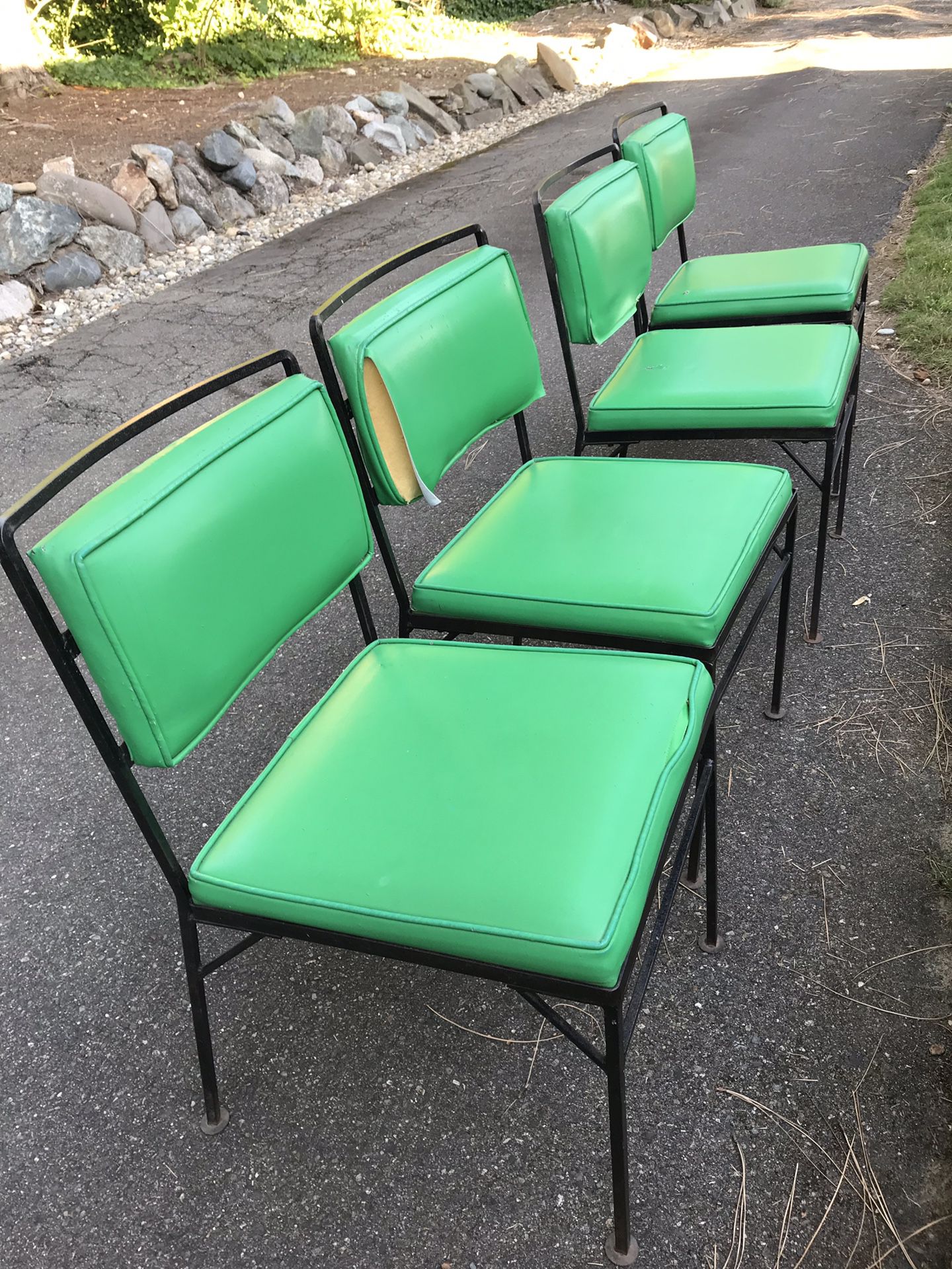 Still available. FREE MCM Iron patio chairs