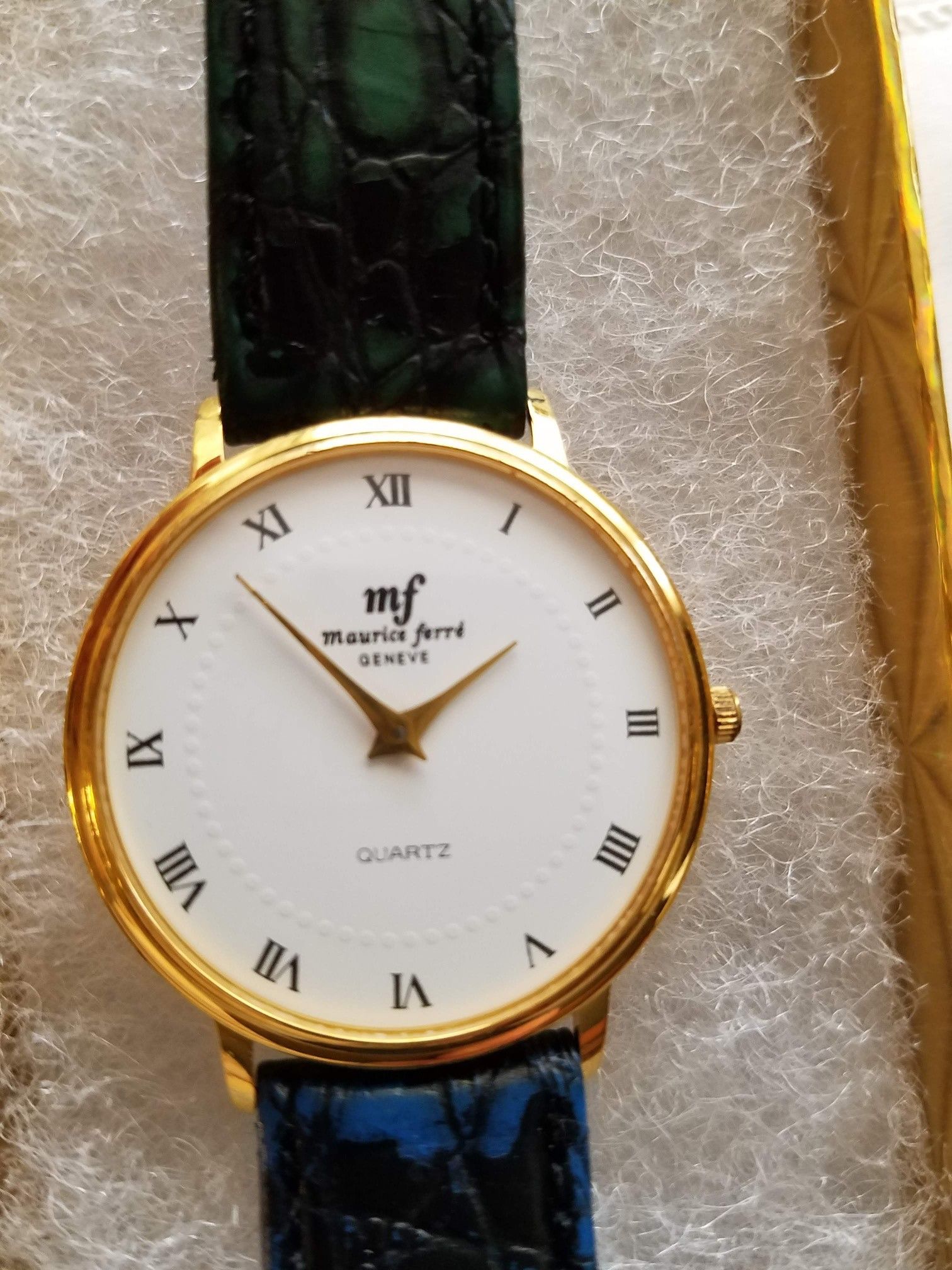 VINTAGE 18K GOLD MAURICE FERRE GENEVA WATCH