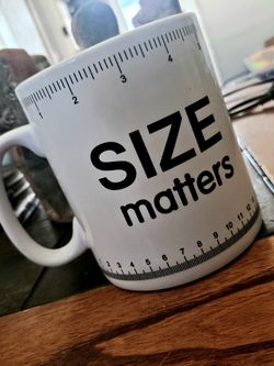 Home Essentials 32 oz. SIZE matters Mug for Sale in San Leon, TX - OfferUp