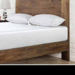 (We Have Delivery)ZINUS Tonja Wood Platform Bed Frame with Headboard, Mattress Foundation with Wooden Slat Support, No Box Spring Needed, 