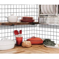 Kitchen Oilproof Wallpaper Backsplash Self-Adhesive Wall Sticker 23.6x118.1 (2pcs)