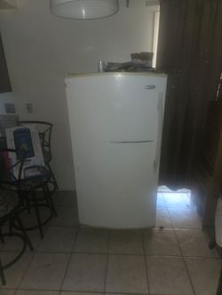 White Compact Upright Refrigerator