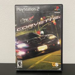 Corvette PS2 PlayStation 2 Video Game CIB w/ Manual Racing Y2K Sony Retro 2004