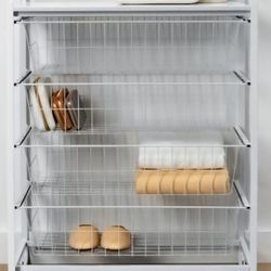 4 Drawer Metal Storage Organizer White
