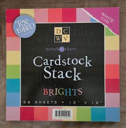 DCWV Brights Cardstock Stack 58 Sheets
