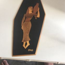 Wooden Woman Plaque