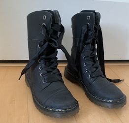 Dr Martens Boots-Black Leather-Lace up