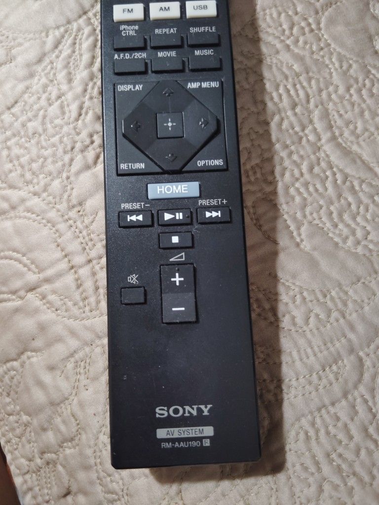 Sony Av System Audio Remote Control $20 Cash