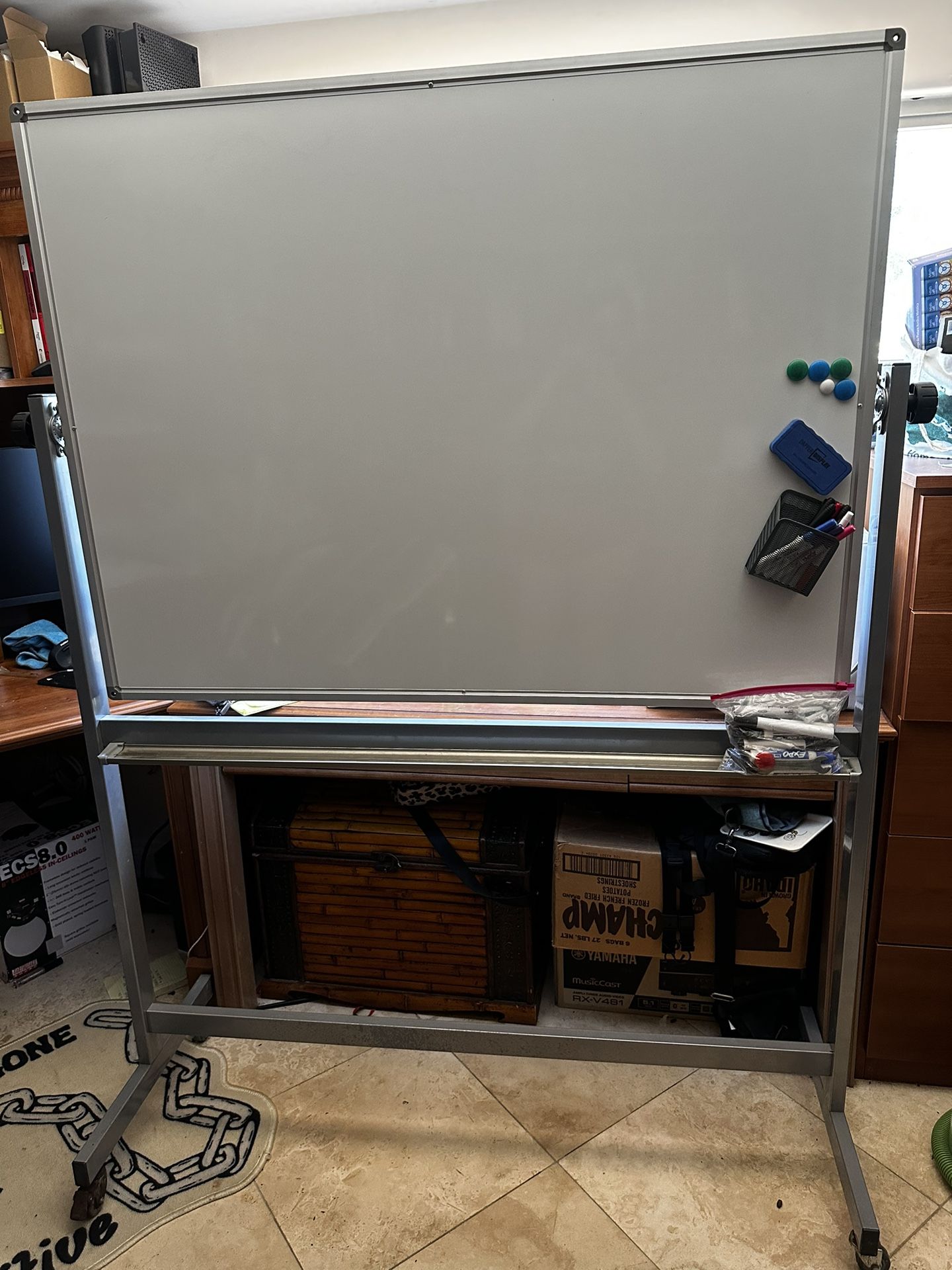 Double Sided Whiteboard On Wheels