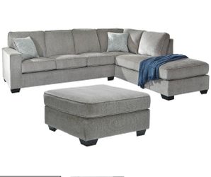 Grey sectional couch