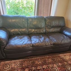 Kuka Brown Leather Sofa