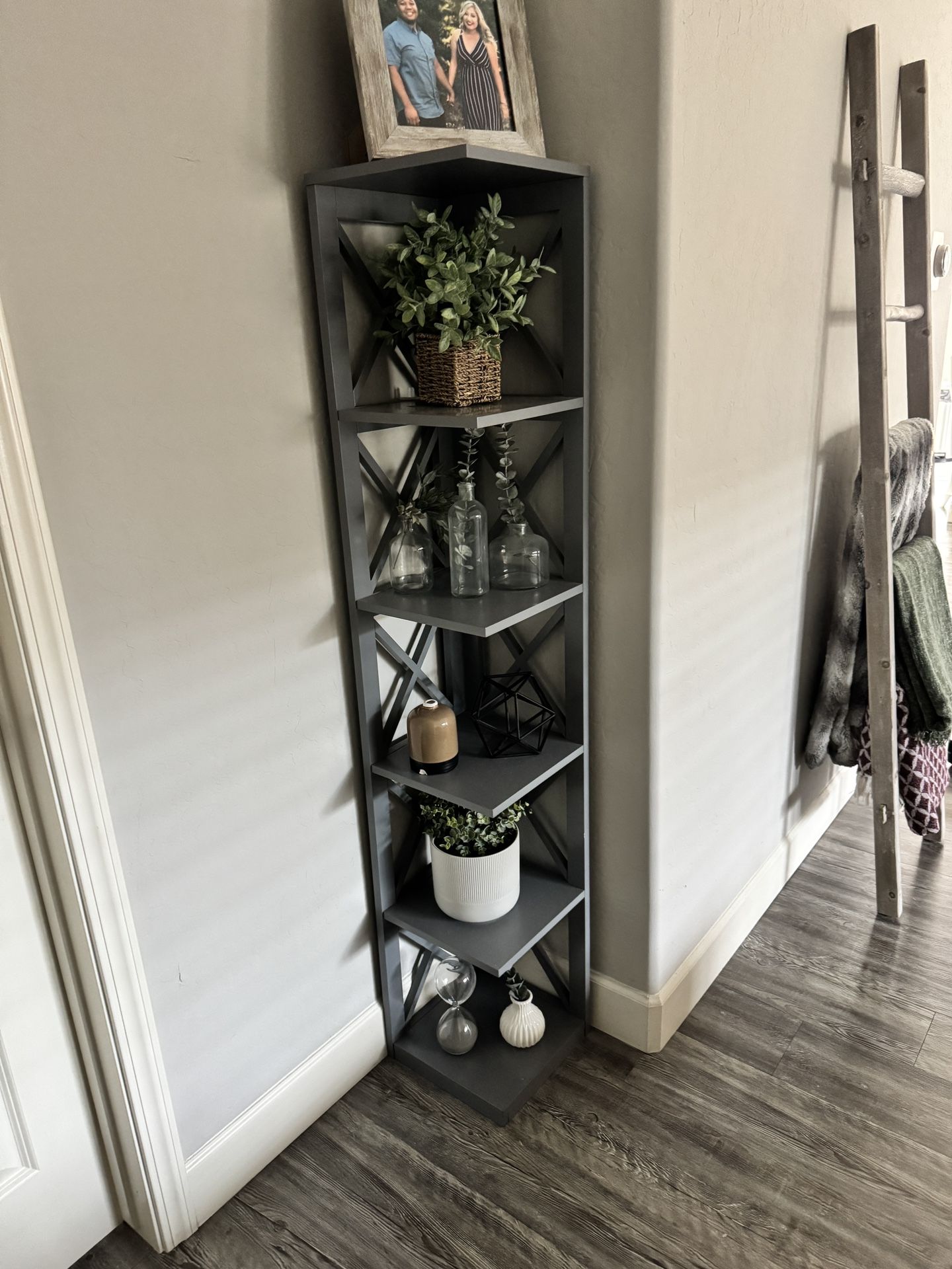 Grey Corner Shelf