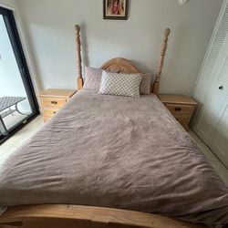 QUEEN BED SET MATRESS INCLUDED DRESSER NIGHT STAND NIGHT TABLE