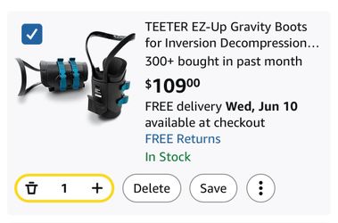 Up Gravity Boots for Inversion Decompression Stretching, Back Pain Relief & Abdominal Exercise (Standard Size)