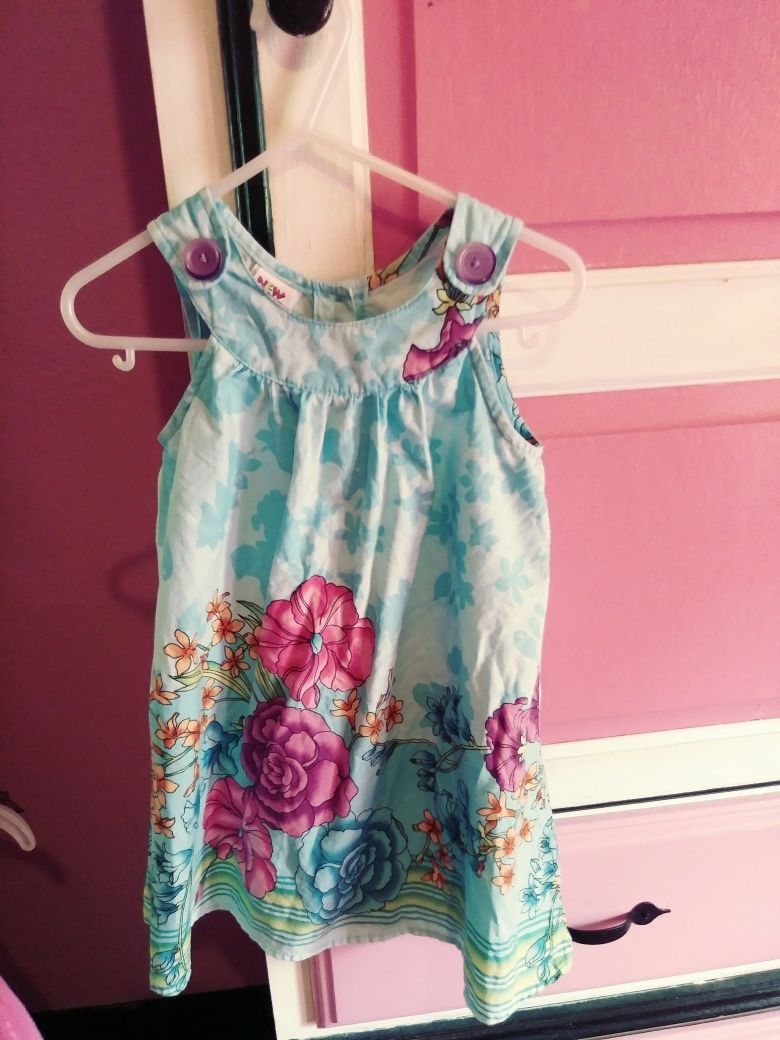 Girls blue flower dress