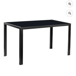 Black Kitchen Table Temper Black Glass Easy To Clean Clean Table Only I Paid 300 For It A Year Ago Best Off And Must Pick Up Need Gone ASAP Moving 